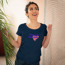 Load image into Gallery viewer, Organic Women's Lover T-shirt - 'You are my Boo' (Blue with heart) Design motif