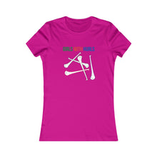 Load image into Gallery viewer, Women's Favorite Tee - 'Girls with Hurls' (Camogie)