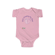 Load image into Gallery viewer, Infant Fine Jersey Bodysuit - Still Finding My Feet (*Baby feet artwork)