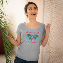 Load image into Gallery viewer, Organic Women's Lover T-shirt - 'A safer world in Women's Hands'