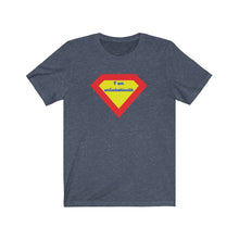 Load image into Gallery viewer, Unisex Jersey Short Sleeve Tee - I am unfuckablewith (Superman crest) Design
