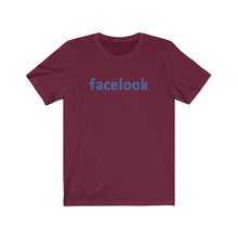 Load image into Gallery viewer, Unisex Jersey Short Sleeve Tee - 'FACELOOK' Design Motif