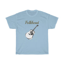 Load image into Gallery viewer, Unisex Heavy Cotton Tee - 'FolkHead' for folk music lovers