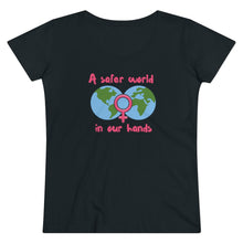 Load image into Gallery viewer, Organic Women's Lover T-shirt - 'A safer world in Women's Hands'