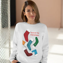 Load image into Gallery viewer, Unisex Crew Neck Sweatshirt - Sock it 'Tis Christmas