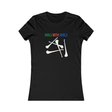 Load image into Gallery viewer, Women's Favorite Tee - 'Girls with Hurls' (Camogie)
