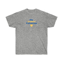 Load image into Gallery viewer, Unisex Ultra Cotton Tee - 'My Pandemic Valentine' (Blue) Design motif