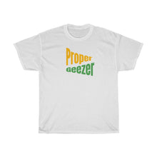 Load image into Gallery viewer, Unisex Heavy Cotton Tee 'PROPER GEEZER' (Green & Gold) Design Motif
