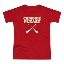 Load image into Gallery viewer, Single Jersey Women's T-shirt - 'Camogie Please'