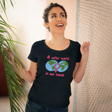 Load image into Gallery viewer, Organic Women's Lover T-shirt - 'A safer world in Women's Hands'