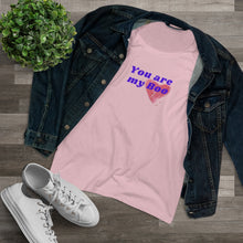 Load image into Gallery viewer, Organic Women's Lover T-shirt - 'You are my Boo' (Blue with heart) Design motif