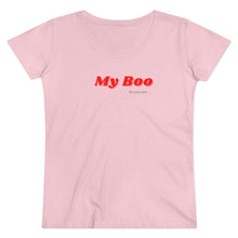Load image into Gallery viewer, Organic Women's Lover T-shirt - 'My Boo' (Red) Design Motif
