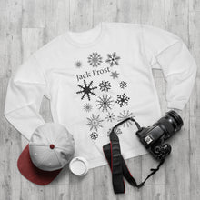 Load image into Gallery viewer, Unisex Crew Neck Sweatshirt - 'Jack Frost' Design motif.