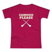 Load image into Gallery viewer, Single Jersey Women's T-shirt - 'Camogie Please'