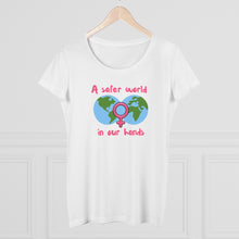 Load image into Gallery viewer, Organic Women's Lover T-shirt - 'A safer world in Women's Hands'