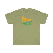 Load image into Gallery viewer, Unisex Heavy Cotton Tee 'PROPER GEEZER' (Green & Gold) Design Motif