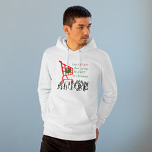 Load image into Gallery viewer, Unisex Cruiser Hoodie - 'Less Stuff! Think of Our Planet at Christmas'