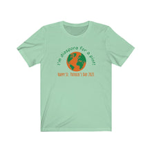 Load image into Gallery viewer, Unisex Jersey Short Sleeve Tee 'I'm Diaspora for a Pint' St Patrick's Day 2021

