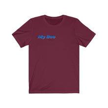 Load image into Gallery viewer, Unisex Jersey Short Sleeve Tee - 'My BOO' Design motif (Blue)
