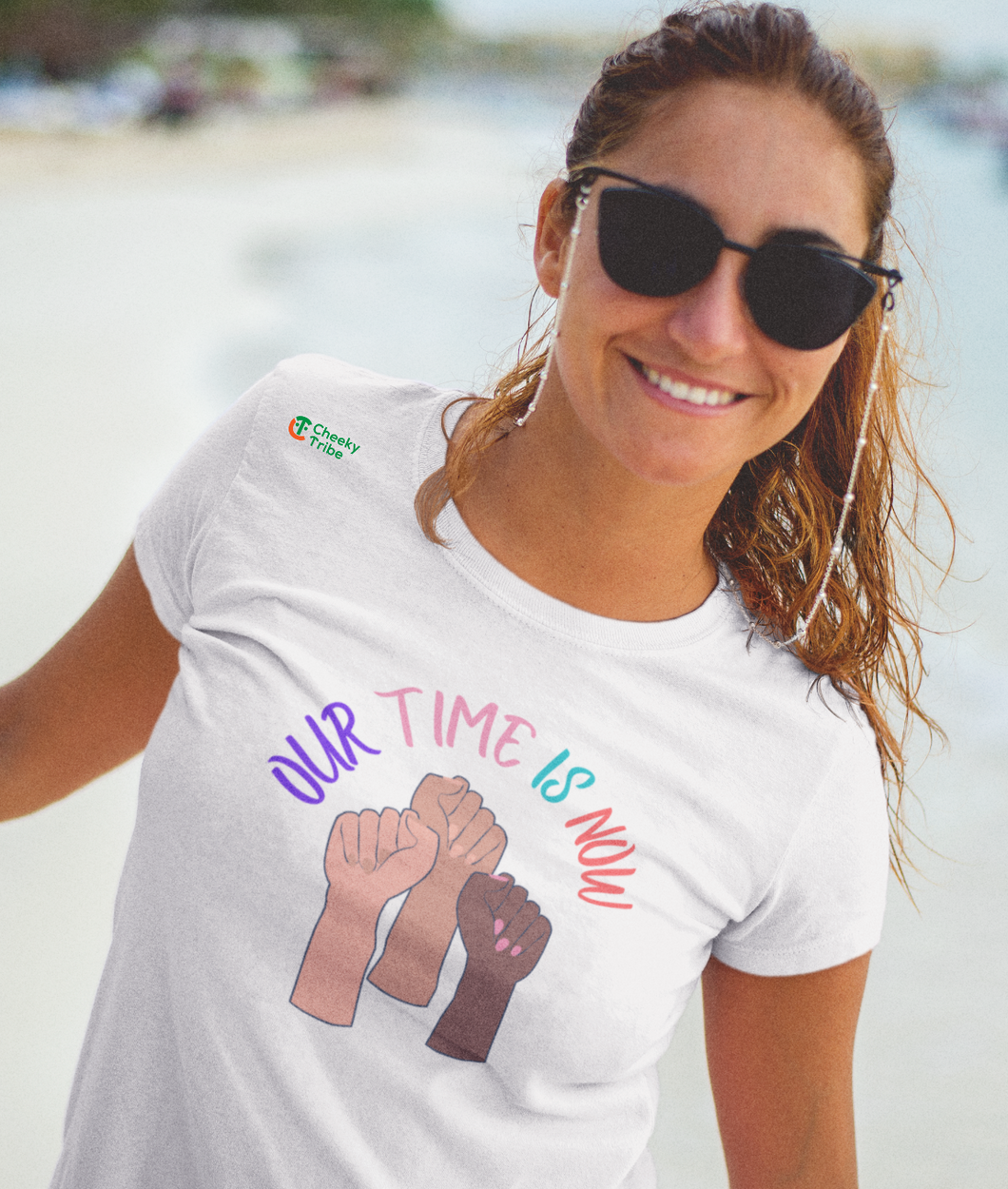 Single Jersey Women's T-shirt - 'Our Time is Now'