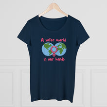 Load image into Gallery viewer, Organic Women&#39;s Lover T-shirt - &#39;A safer world in Women&#39;s Hands&#39;
