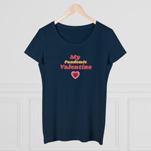 Load image into Gallery viewer, Organic Women's Lover T-shirt - 'My Pandemic Valentine' (Pink) Design Motif
