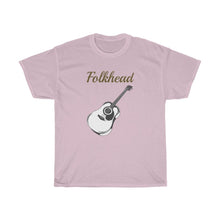 Load image into Gallery viewer, Unisex Heavy Cotton Tee - &#39;FolkHead&#39; for folk music lovers
