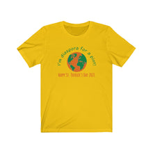 Load image into Gallery viewer, Unisex Jersey Short Sleeve Tee 'I'm Diaspora for a Pint' St Patrick's Day 2021
