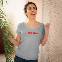 Load image into Gallery viewer, Organic Women's Lover T-shirt - 'My Boo' (Red) Design Motif

